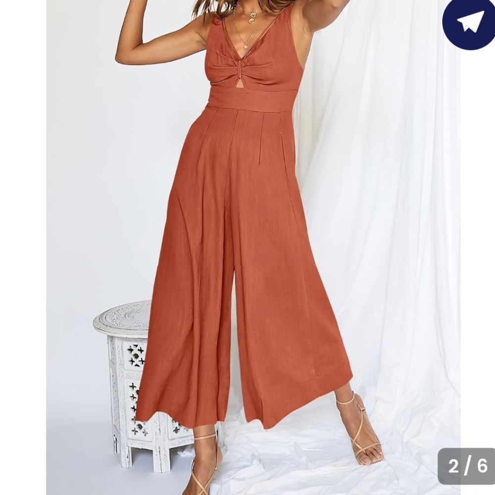 Anrabess Linen Blend Jumpsuit - Picture 3 of 16
